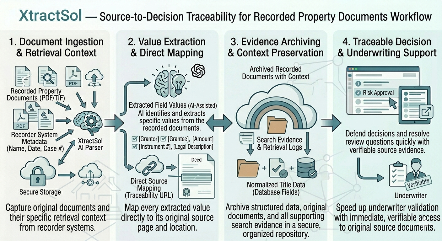 Source-to-Decision Traceability for Recorded Property Documents