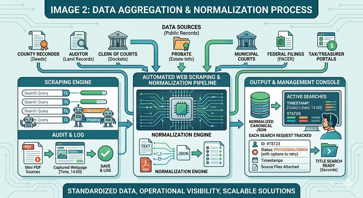 Automated title search workflow overview